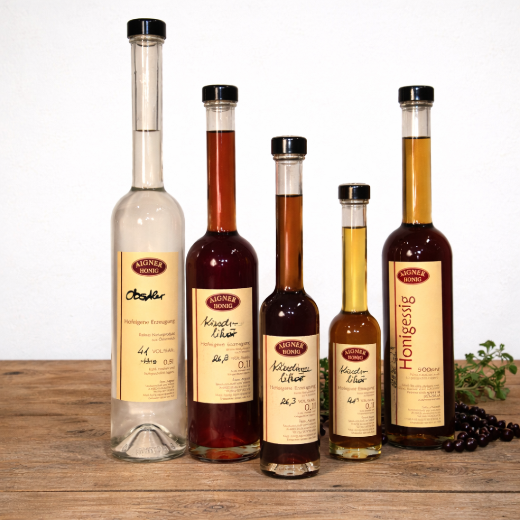 Schnaps, Likör und Essig